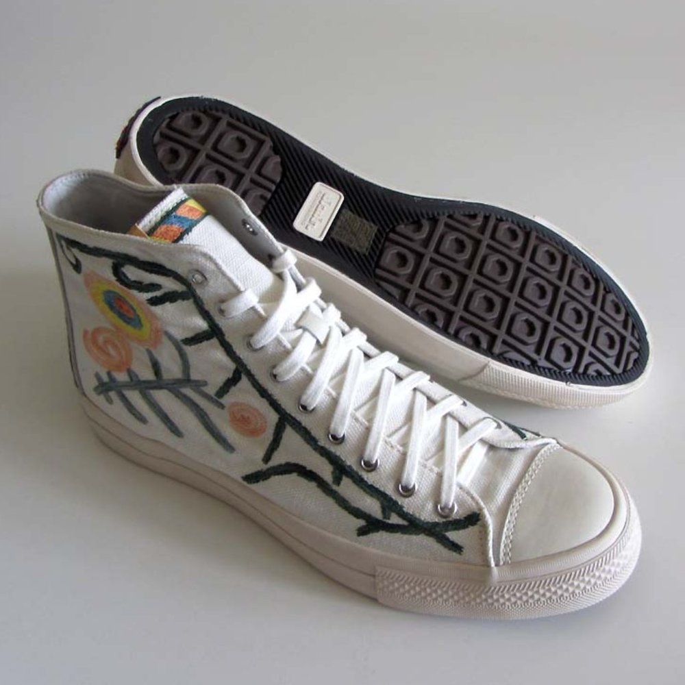 new VISVIM Skagway Canvas Embroidery high-top sneakers 11 - Picture 2 of 11